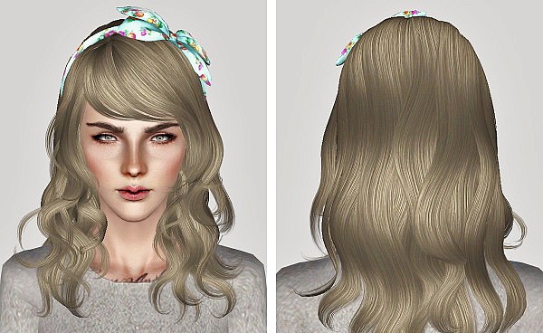 Newsea’s Eyes On Me hairstyle retextured by Sweet Sugar for Sims 3