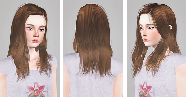 Butterfly`s 46 hairstyle retextured by Liahx`s for Sims 3