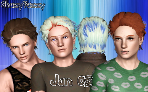 Jan hairstyle 02 retextured by Chazy Bazzy for Sims 3