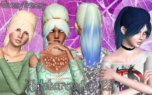 Nightcrawler 22 hairstyle retextured by Chazy Bazzy for Sims 3