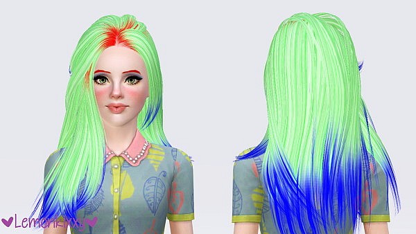 Skysims 215 hairstyle retextured by Lemonkixxy for Sims 3