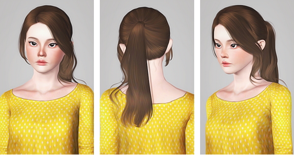 Cazy`s Unofficial hairstyle retextured by Liahx for Sims 3