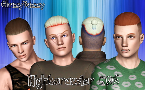 Nightcrawler M06 hairstyle retextured by Chazy Bazzy for Sims 3