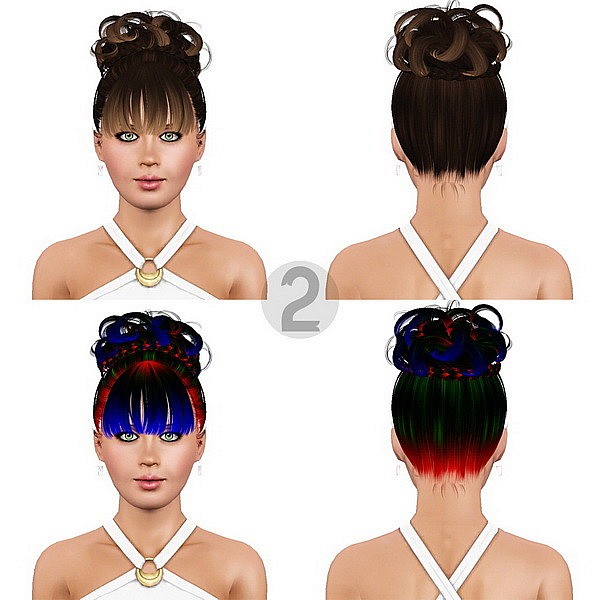 360 folfowers gift part 1 hairstyles by July Kapo for Sims 3
