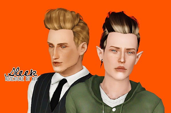 Sleek hairstyle retextured by Kitt for Sims 3