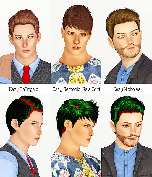 Cazy`s hairstyles retextured by Sunpi for Sims 3