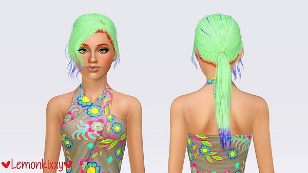 Alesso`s Spring hairstyle retextured by Lemonkixxy for Sims 3