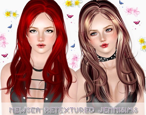 Newsea`s Jordan hairstyle retextured by Jenni Sims for Sims 3