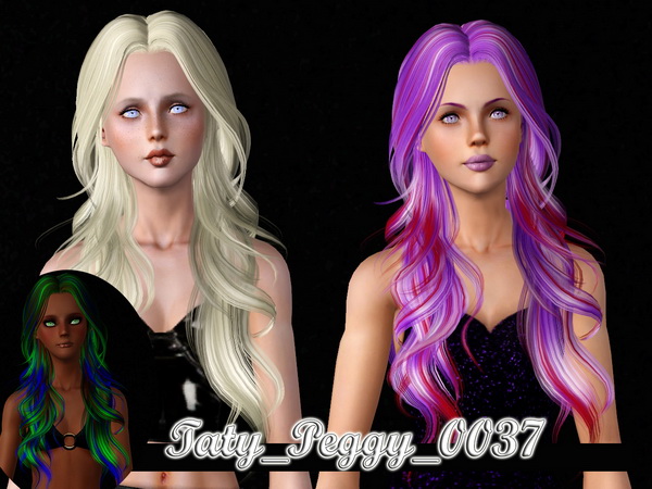 Peggys 2 hairstyles retextured by Taty for Sims 3