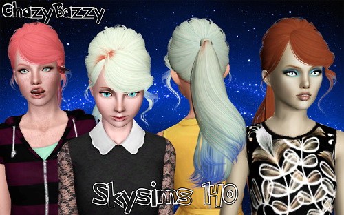 Skysims 140 hairstyle retextured by Chazy Bazzy for Sims 3