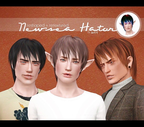 Newsea`s Hator hairstyle retextured by Kitt for Sims 3