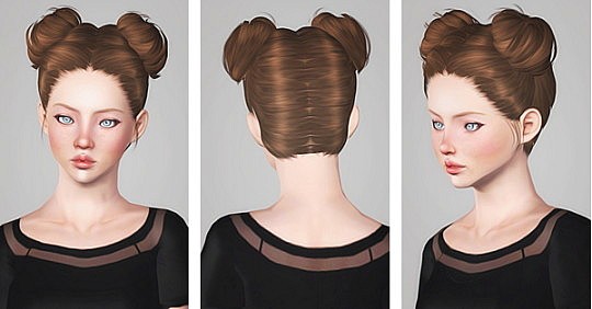 Newsea and Skysims hairstyles edit by Liahx - Sims 3 Hairs