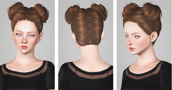 Newsea and Skysims hairstyles edit by Liahx for Sims 3