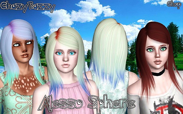 Alesso`s Sphere hairstyle retextured by PCazy Bazzy for Sims 3