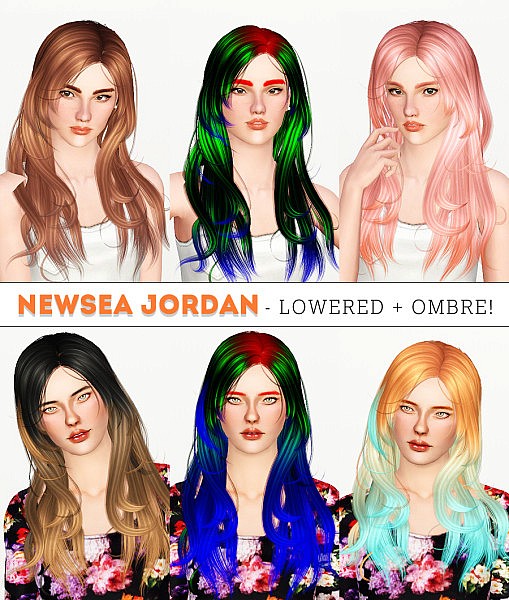 Newsea`s Jordan hairstyle retextured by Sunpi for Sims 3