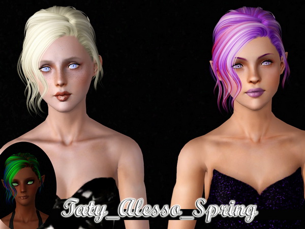Alesso`s 3 hairstyle retextured by Taty for Sims 3