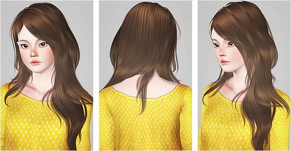 Newsea`s Serenity hairstyle retextured by Liahs for Sims 3