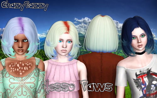 Alesso`s Paws hairstyle retextured by Chazy Bazzy for Sims 3