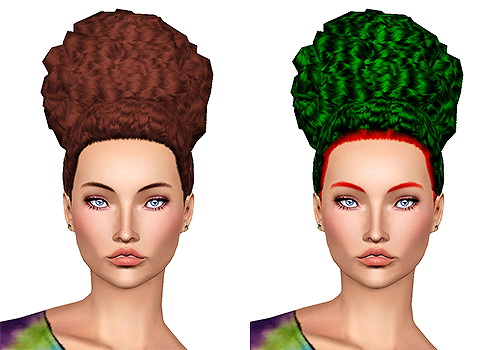 Modish Kitten Cloud Puff hairstyle retextured by Chantel Sims for Sims 3