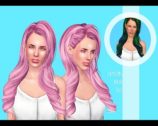 Skysims 165 hairstyle retextured by Kitt for Sims 3