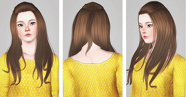 Alesso`s Aurora hairstyle retextured by Liahx for Sims 3