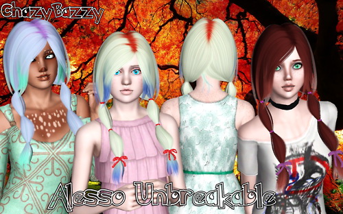 Alesso`s Unbreakable hairstyle retextured by Chazy Bazzy for Sims 3
