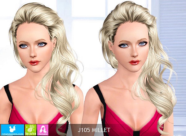 Hairstyle J105 Millet by NewSea (Juice) for Sims 3