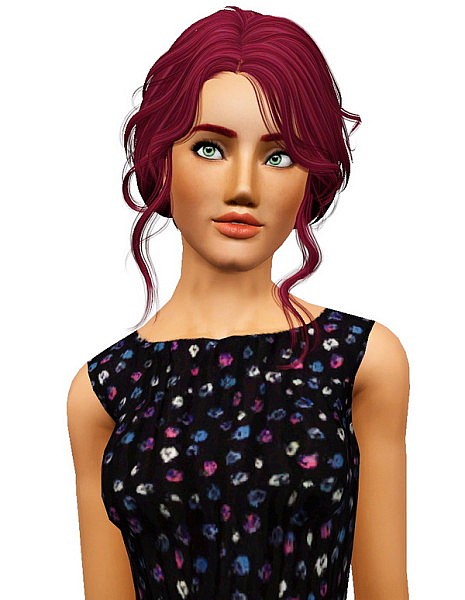 Newsea’s Sweet Slumber hairstyle retextured by Pocket for Sims 3