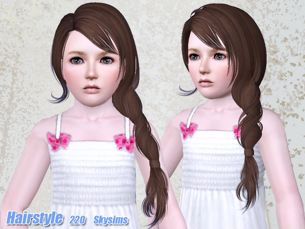 Loosely bound hairstyle 220 by Skysims for Sims 3