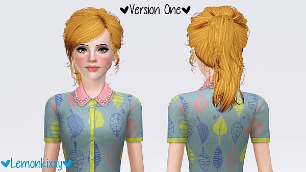 NewSea`s LuckyStar hairstyle retextured by Lemonkixxy for Sims 3