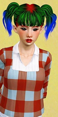 Newsea`s Pigtail Mashup by Beaverhausen - Sims 3 Hairs