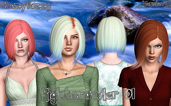 Nightcrawler 01 hairstyle retextured by Chazy Bazzy for Sims 3