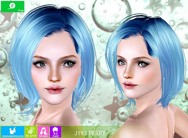 Fringed and asymmetrical hairstyle J193 Perry by NewSea for Sims 3