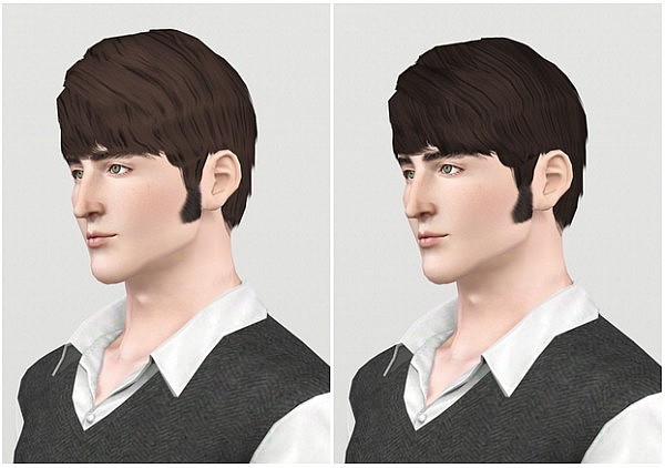 Short bangs hairstyle for males retextured by Rusty Nail for Sims 3