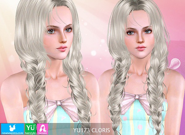 Double loose braids hairstyle YU173 Cloris by Newsea for Sims 3
