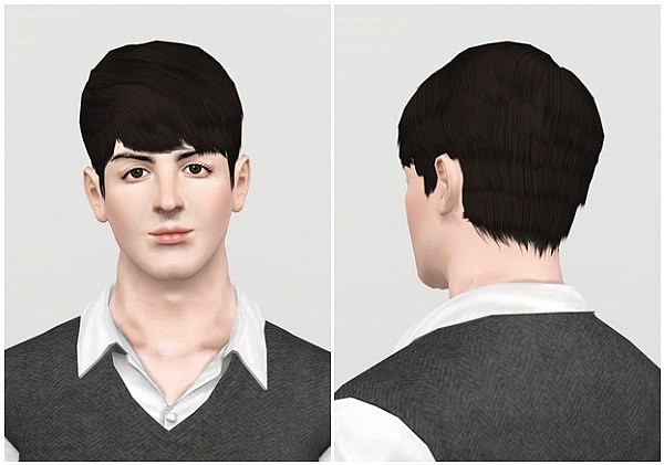 Short bangs hairstyle for males retextured by Rusty Nail for Sims 3