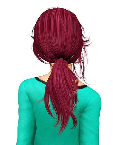 Newsea’s Lotus in Snow hairstyle retextured by Pocket for Sims 3
