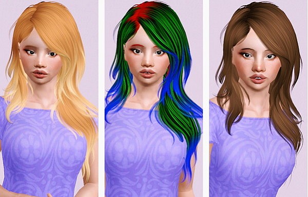 Newsea`s Serenity hairstyle retextured by Beaverhausen for Sims 3