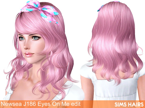 Newsea’s J186 Eyes On Me hairstyle retexture by Sims Hairs for Sims 3