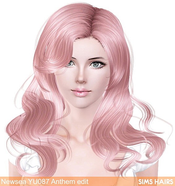 Newsea’s YU087 Anthem hairstyle retextured by Sims Hairs for Sims 3
