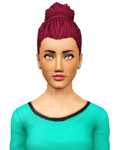 Anubis Sunday Morning Bun hairstyle retextured by Pocket for Sims 3