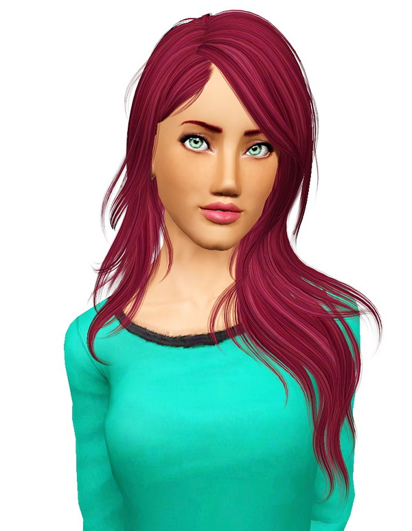 Newsea's Serenity hairstyle retextured by Pocket - Sims 3 Hairs