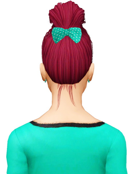 Anubis Sunday Morning Bun hairstyle retextured by Pocket for Sims 3