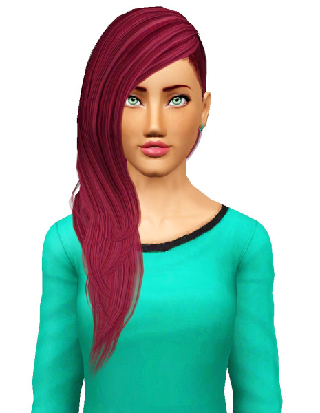 Moddish Kitten Sideswiped hairstyle retextured by Pocket for Sims 3
