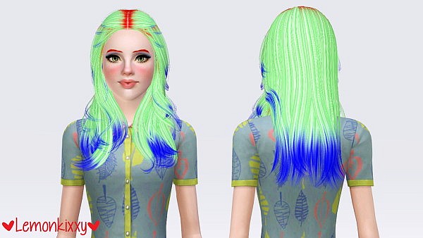 Skysims 001 hairstyle retextured by Lemonkixxy for Sims 3