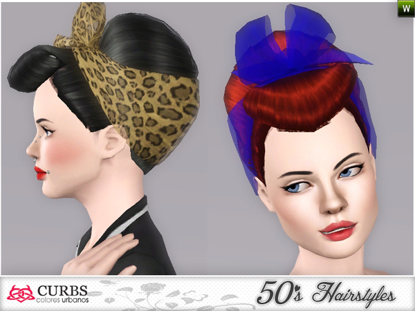 Curbs 50s Hairstyle 04 by Colores Urbanos for Sims 3
