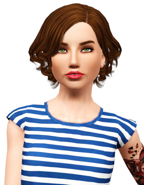 Elexis Florence hairstyle retextured by Pocket for Sims 3