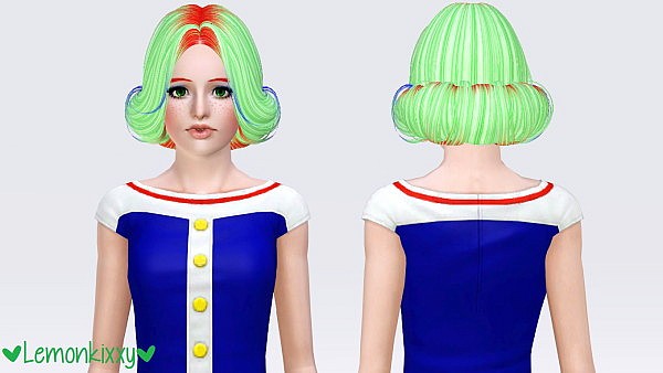 Butterflysims 127 hairstyle retextured by Lemonkixxy for Sims 3