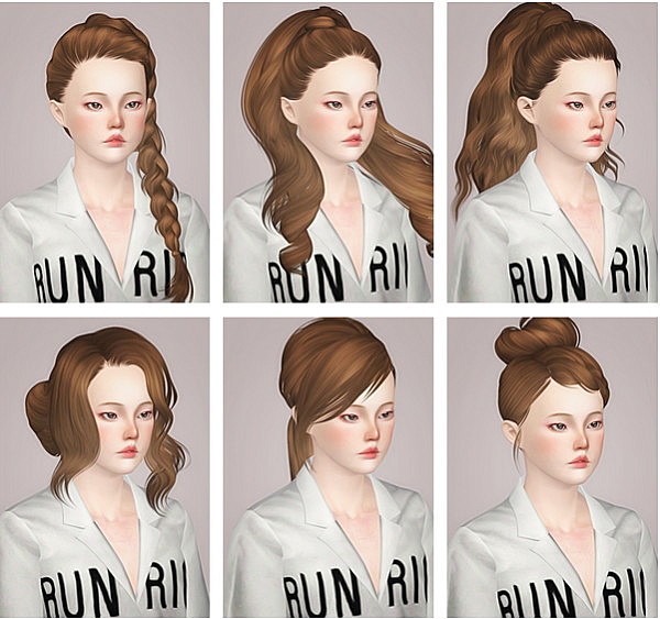 Skysims hairstyles part 1 retextured by Liahx for Sims 3