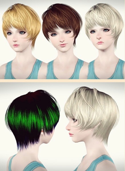 RoseSims Hairstyle 112 Convert from Sims 2 to Sims 3 by Maipham for Sims 3